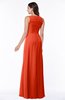 ColsBM Melody Tangerine Tango Glamorous A-line Sleeveless Zipper Chiffon Floor Length Plus Size Bridesmaid Dresses