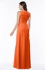 ColsBM Melody Tangerine Glamorous A-line Sleeveless Zipper Chiffon Floor Length Plus Size Bridesmaid Dresses