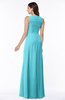 ColsBM Melody Turquoise Glamorous A-line Sleeveless Zipper Chiffon Floor Length Plus Size Bridesmaid Dresses