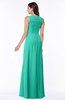 ColsBM Melody Viridian Green Glamorous A-line Sleeveless Zipper Chiffon Floor Length Plus Size Bridesmaid Dresses