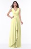 ColsBM Melody Wax Yellow Glamorous A-line Sleeveless Zipper Chiffon Floor Length Plus Size Bridesmaid Dresses