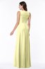 ColsBM Melody Wax Yellow Glamorous A-line Sleeveless Zipper Chiffon Floor Length Plus Size Bridesmaid Dresses
