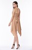 ColsBM Delaney Almost Apricot Cute A-line Sleeveless Zip up Chiffon Tea Length Plus Size Bridesmaid Dresses