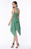 ColsBM Delaney Beryl Green Cute A-line Sleeveless Zip up Chiffon Tea Length Plus Size Bridesmaid Dresses