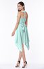 ColsBM Delaney Blue Glass Cute A-line Sleeveless Zip up Chiffon Tea Length Plus Size Bridesmaid Dresses