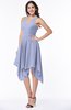 ColsBM Delaney Blue Heron Cute A-line Sleeveless Zip up Chiffon Tea Length Plus Size Bridesmaid Dresses