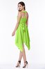 ColsBM Delaney Bright Green Cute A-line Sleeveless Zip up Chiffon Tea Length Plus Size Bridesmaid Dresses