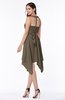 ColsBM Delaney Carafe Brown Cute A-line Sleeveless Zip up Chiffon Tea Length Plus Size Bridesmaid Dresses