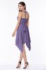 ColsBM Delaney Chalk Violet Cute A-line Sleeveless Zip up Chiffon Tea Length Plus Size Bridesmaid Dresses