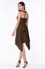 ColsBM Delaney Chocolate Brown Cute A-line Sleeveless Zip up Chiffon Tea Length Plus Size Bridesmaid Dresses