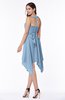 ColsBM Delaney Dusty Blue Cute A-line Sleeveless Zip up Chiffon Tea Length Plus Size Bridesmaid Dresses