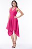 ColsBM Delaney Fandango Pink Cute A-line Sleeveless Zip up Chiffon Tea Length Plus Size Bridesmaid Dresses