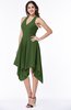 ColsBM Delaney Garden Green Cute A-line Sleeveless Zip up Chiffon Tea Length Plus Size Bridesmaid Dresses