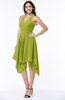ColsBM Delaney Green Oasis Cute A-line Sleeveless Zip up Chiffon Tea Length Plus Size Bridesmaid Dresses