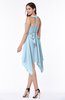 ColsBM Delaney Ice Blue Cute A-line Sleeveless Zip up Chiffon Tea Length Plus Size Bridesmaid Dresses