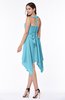 ColsBM Delaney Light Blue Cute A-line Sleeveless Zip up Chiffon Tea Length Plus Size Bridesmaid Dresses
