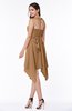 ColsBM Delaney Light Brown Cute A-line Sleeveless Zip up Chiffon Tea Length Plus Size Bridesmaid Dresses