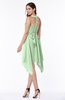 ColsBM Delaney Light Green Cute A-line Sleeveless Zip up Chiffon Tea Length Plus Size Bridesmaid Dresses