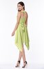 ColsBM Delaney Lime Green Cute A-line Sleeveless Zip up Chiffon Tea Length Plus Size Bridesmaid Dresses