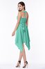 ColsBM Delaney Mint Green Cute A-line Sleeveless Zip up Chiffon Tea Length Plus Size Bridesmaid Dresses