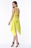 ColsBM Delaney Pale Yellow Cute A-line Sleeveless Zip up Chiffon Tea Length Plus Size Bridesmaid Dresses