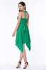 ColsBM Delaney Pepper Green Cute A-line Sleeveless Zip up Chiffon Tea Length Plus Size Bridesmaid Dresses