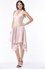 ColsBM Delaney Petal Pink Cute A-line Sleeveless Zip up Chiffon Tea Length Plus Size Bridesmaid Dresses