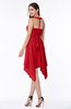 ColsBM Delaney Red Cute A-line Sleeveless Zip up Chiffon Tea Length Plus Size Bridesmaid Dresses
