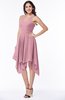 ColsBM Delaney Rosebloom Cute A-line Sleeveless Zip up Chiffon Tea Length Plus Size Bridesmaid Dresses