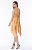 ColsBM Delaney Salmon Buff Cute A-line Sleeveless Zip up Chiffon Tea Length Plus Size Bridesmaid Dresses