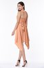 ColsBM Delaney Salmon Cute A-line Sleeveless Zip up Chiffon Tea Length Plus Size Bridesmaid Dresses