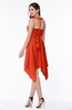 ColsBM Delaney Tangerine Tango Cute A-line Sleeveless Zip up Chiffon Tea Length Plus Size Bridesmaid Dresses