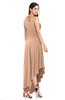 ColsBM Angela Almost Apricot Simple A-line One Shoulder Half Backless Ruching Plus Size Bridesmaid Dresses