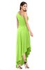 ColsBM Angela Bright Green Simple A-line One Shoulder Half Backless Ruching Plus Size Bridesmaid Dresses