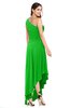 ColsBM Angela Classic Green Simple A-line One Shoulder Half Backless Ruching Plus Size Bridesmaid Dresses