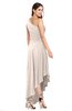 ColsBM Angela Cream Pink Simple A-line One Shoulder Half Backless Ruching Plus Size Bridesmaid Dresses