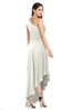 ColsBM Angela Ivory Simple A-line One Shoulder Half Backless Ruching Plus Size Bridesmaid Dresses