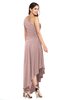 ColsBM Angela Nectar Pink Simple A-line One Shoulder Half Backless Ruching Plus Size Bridesmaid Dresses