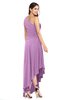 ColsBM Angela Orchid Simple A-line One Shoulder Half Backless Ruching Plus Size Bridesmaid Dresses