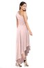 ColsBM Angela Pastel Pink Simple A-line One Shoulder Half Backless Ruching Plus Size Bridesmaid Dresses