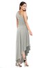 ColsBM Angela Platinum Simple A-line One Shoulder Half Backless Ruching Plus Size Bridesmaid Dresses