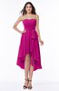ColsBM Raina Hot Pink Plain A-line Sweetheart Sleeveless Zip up Chiffon Plus Size Bridesmaid Dresses