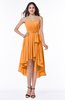 ColsBM Raina Orange Plain A-line Sweetheart Sleeveless Zip up Chiffon Plus Size Bridesmaid Dresses