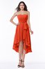 ColsBM Raina Tangerine Tango Plain A-line Sweetheart Sleeveless Zip up Chiffon Plus Size Bridesmaid Dresses