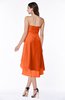 ColsBM Raina Tangerine Plain A-line Sweetheart Sleeveless Zip up Chiffon Plus Size Bridesmaid Dresses