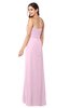 ColsBM Angelina Baby Pink Cute A-line Sleeveless Zip up Chiffon Sash Plus Size Bridesmaid Dresses