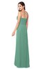 ColsBM Angelina Bristol Blue Cute A-line Sleeveless Zip up Chiffon Sash Plus Size Bridesmaid Dresses