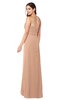 ColsBM Angelina Burnt Orange Cute A-line Sleeveless Zip up Chiffon Sash Plus Size Bridesmaid Dresses