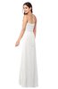 ColsBM Angelina Cloud White Cute A-line Sleeveless Zip up Chiffon Sash Plus Size Bridesmaid Dresses
