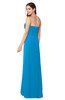 ColsBM Angelina Cornflower Blue Cute A-line Sleeveless Zip up Chiffon Sash Plus Size Bridesmaid Dresses